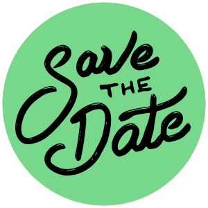 Save the Date circle logo