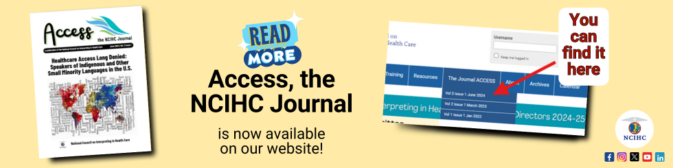 Access, the N C I H C journal volume one, two, and three can be found under the Journal Access tab